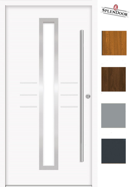 Splendoor Haustür Passivedoor Premium Mod. B07 Weiß ähnl. RAL 9016