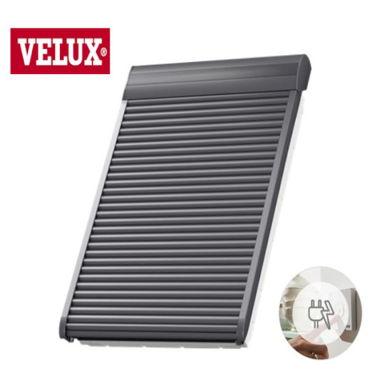 VELUX Elektro Rollladen SMH 0000S Alu dunkelgrau für Elektro-Fenter GPU