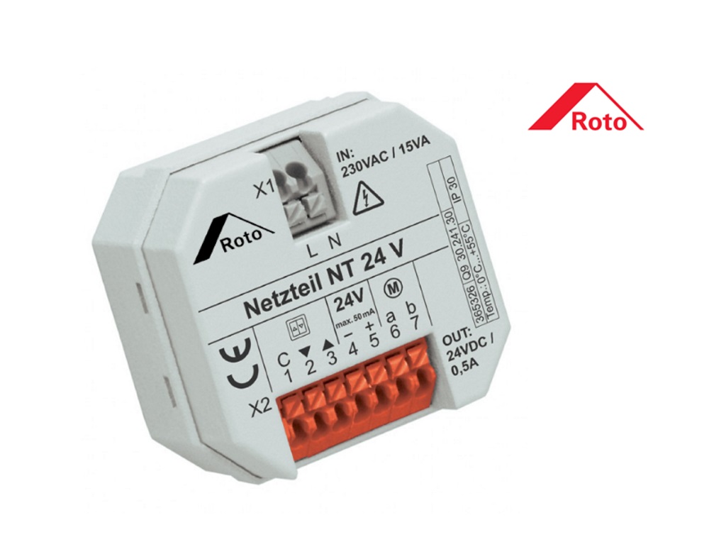 Roto Netzteil 24 V für die Bedienung von 24 V Antrieben